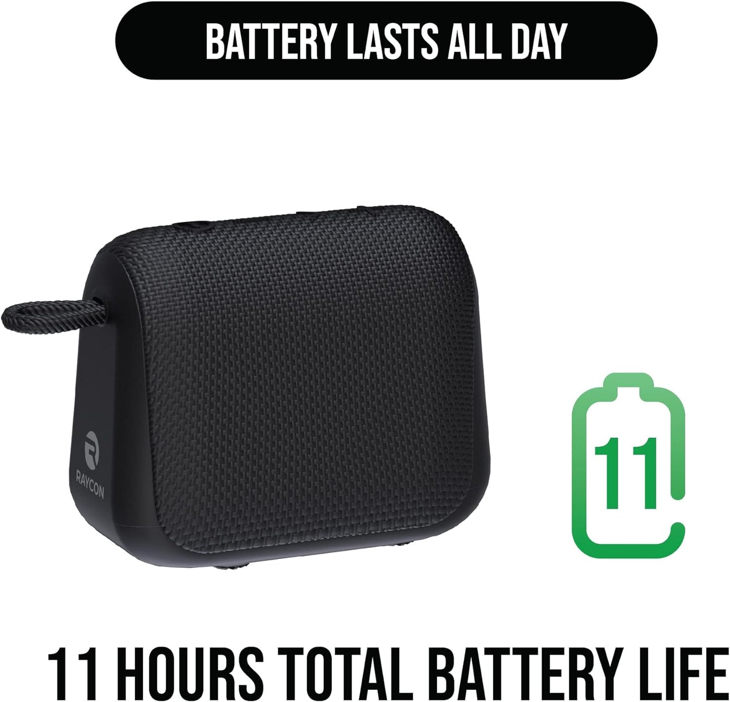 Raycon Everyday Speaker with Microphone IP67 Dustproof and Waterproof TWS Multilink Bluetooth 5.0 Portable Outdoor Wireless Speaker for Home, Outdoors, Travel (Carbon Black)