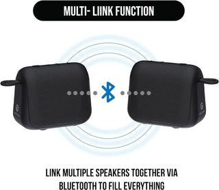 Raycon Everyday Speaker with Microphone IP67 Dustproof and Waterproof TWS Multilink Bluetooth 5.0 Portable Outdoor Wireless Speaker for Home, Outdoors, Travel (Carbon Black)