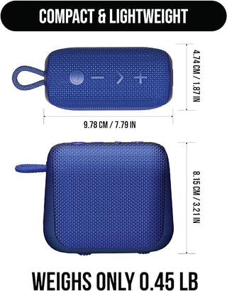 Raycon Everyday Speaker with Microphone IP67 Dustproof and Waterproof TWS Multilink Bluetooth 5.0 Portable Outdoor Wireless Speaker for Home, Outdoors, Travel (Electric Blue)