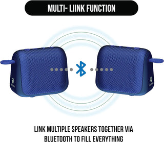 Raycon Everyday Speaker with Microphone IP67 Dustproof and Waterproof TWS Multilink Bluetooth 5.0 Portable Outdoor Wireless Speaker for Home, Outdoors, Travel (Electric Blue)