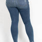 Judy Blue - Plus Size Hi Waist Skinny Shark Bite Hem Jean