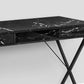 Computer Desk with Marble Look Laminate and Storage Drawers