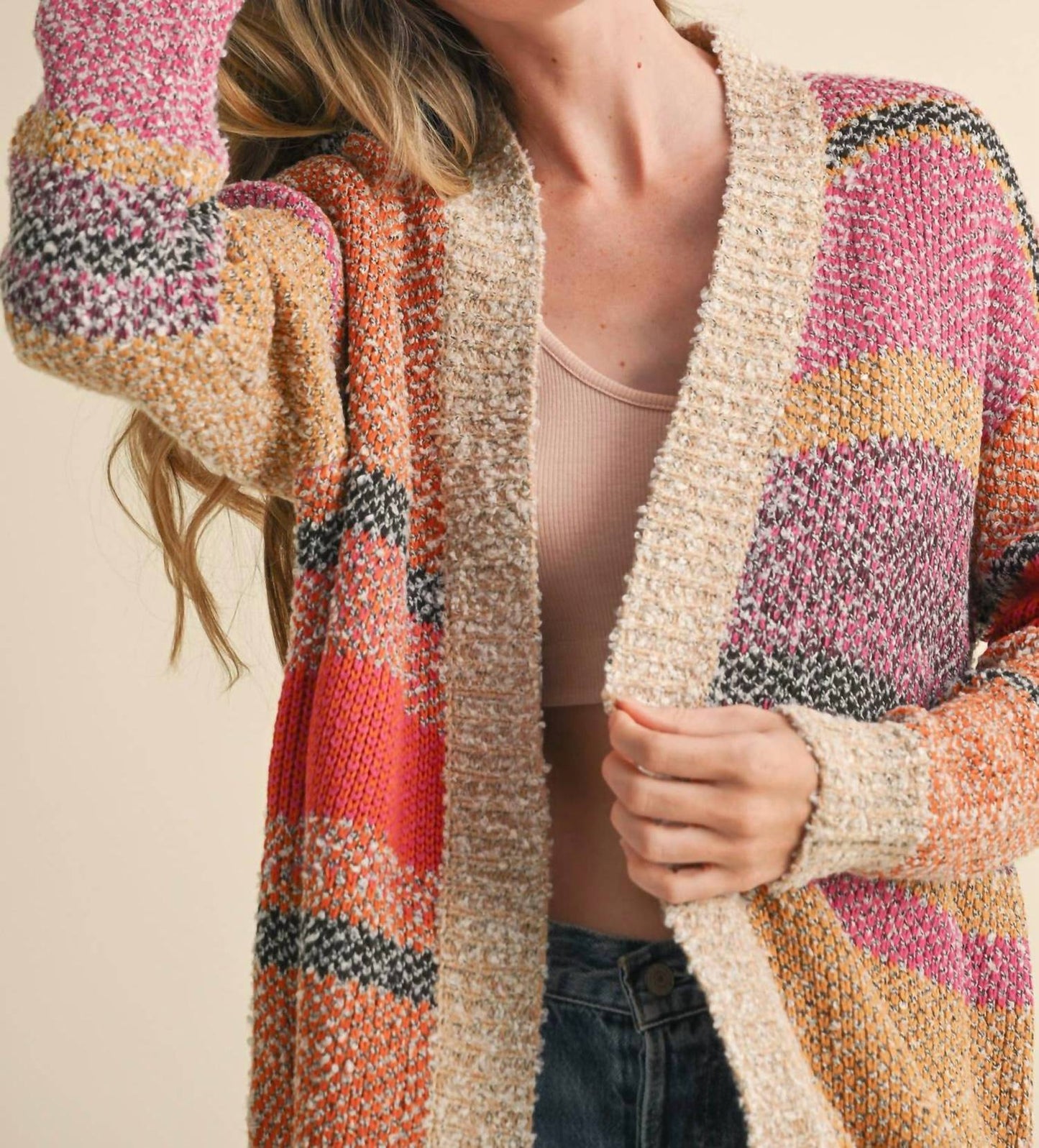 &Merci - Oversized Colorblock Cardigan
