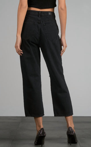 Elan - FRAY HEM DISTRESSED CROP JEANS