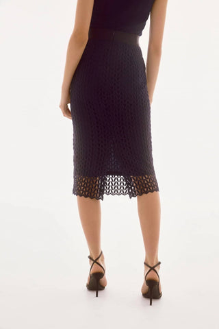 Joseph Ribkoff - High-waist Knitted Pencil Skirt