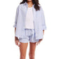 Andy & Evan - Kids Seaside Breeze Striped Woven Button Down & Short Set