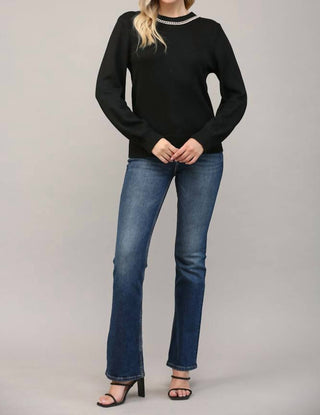 Fate - Chain Trimmed Open Back Sweater