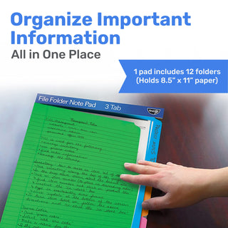 File Folder Notepad - Pack of 12