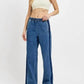 Risen - Full Size Elastic Waist Wide Leg Jeans Plus Size
