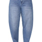 ELOQUII Women's Plus Size The Barrel Leg Jean - 22, Medium Wash