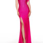 Alyce Paris - One-shoulder Hot Stone Accent Gown