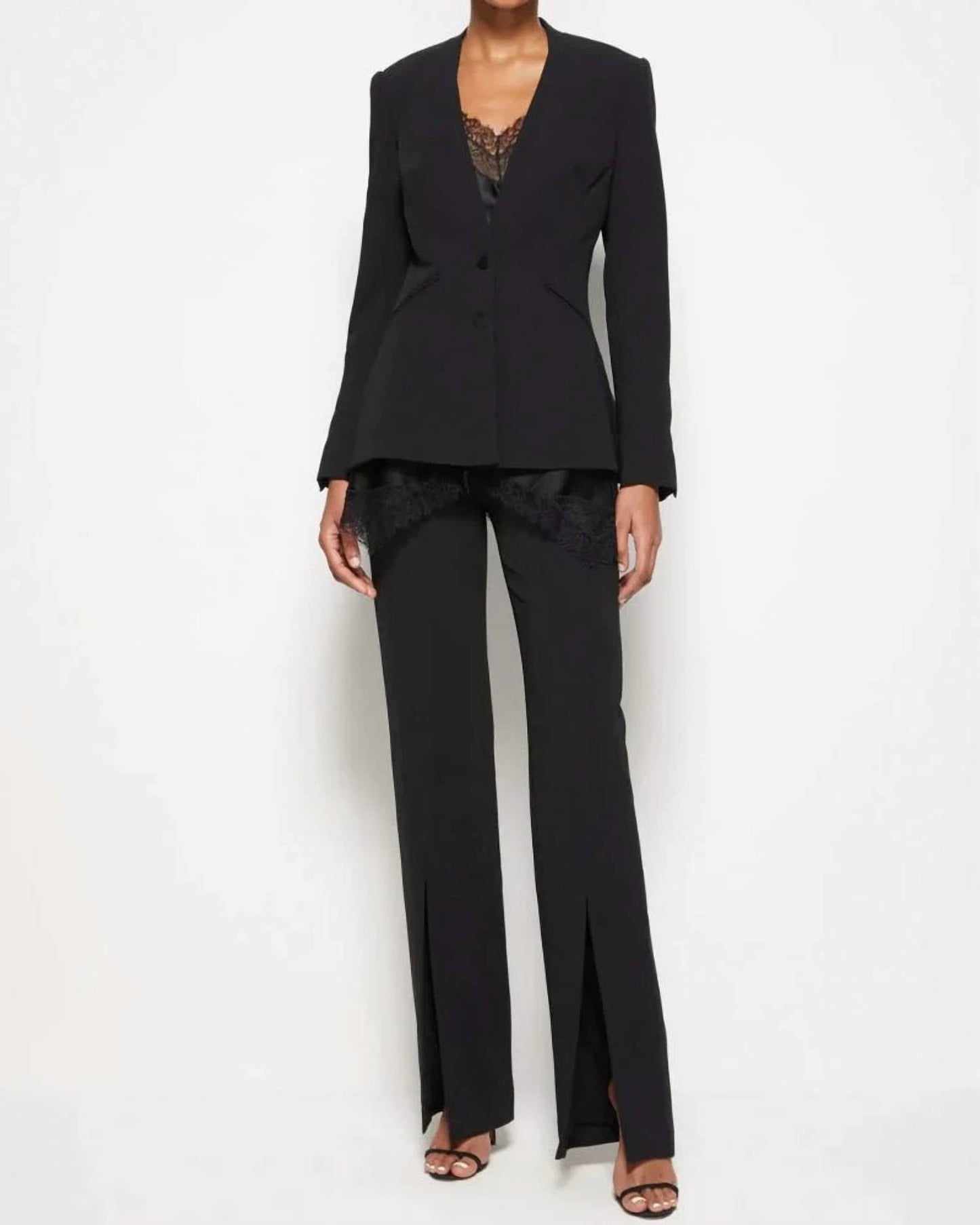 Simkhai - Ariah Front Slit Crepe Satin Pant
