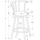 Swivel Stool Bar Height, Stylish Design Contemporary & Modern (Set of 2)