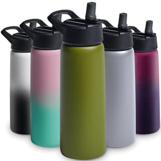 Insulated Sports Water Bottle with Straw