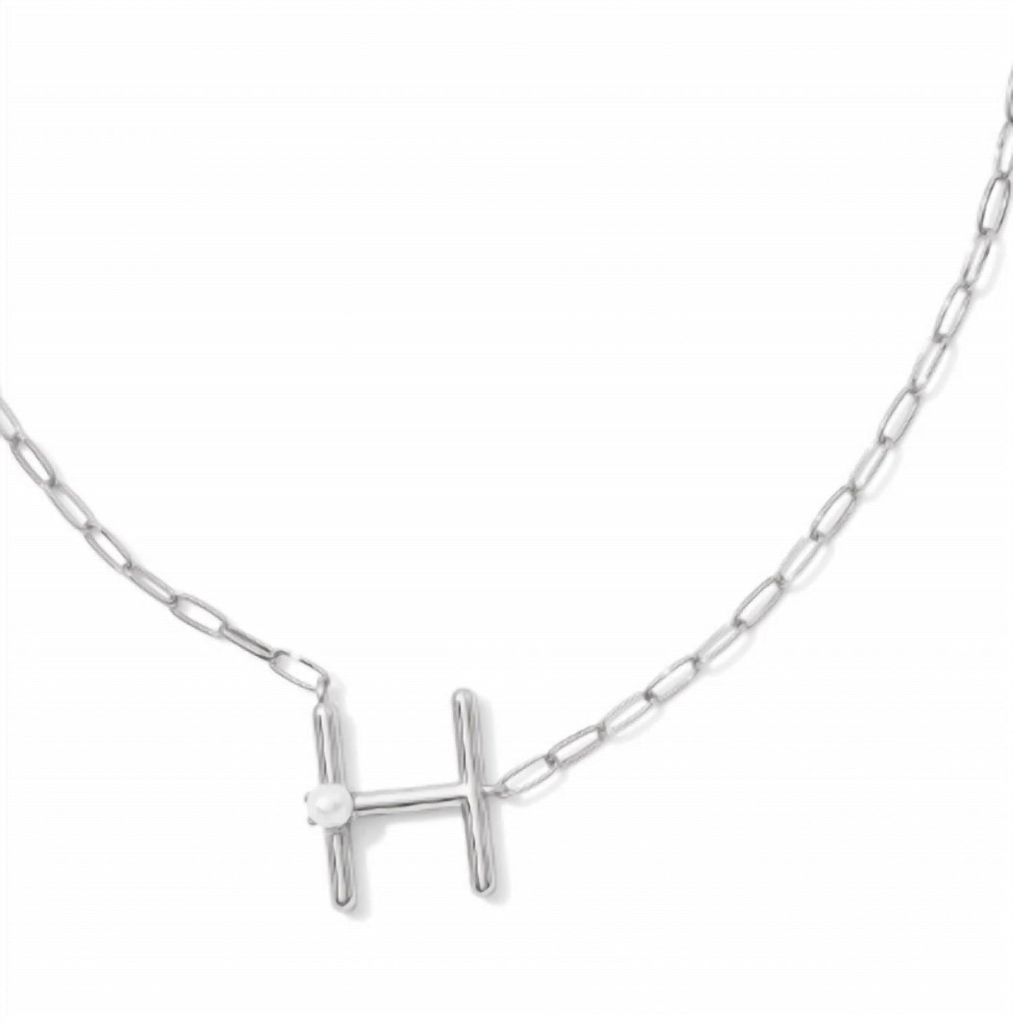 Kendra Scott - Women's Pearl Letter H Pendant Necklace