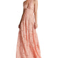 Dress The Population Women's Melina Lace Maxi Dress Pink Size Medium