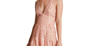 Dress The Population Women's Melina Lace Maxi Dress Pink Size Medium