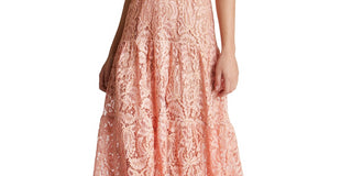 Dress The Population Women's Melina Lace Maxi Dress Pink Size Medium