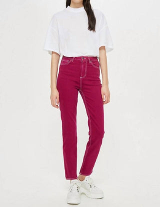 Topshop - Jamie Straight Leg Moto Ankle Jeans