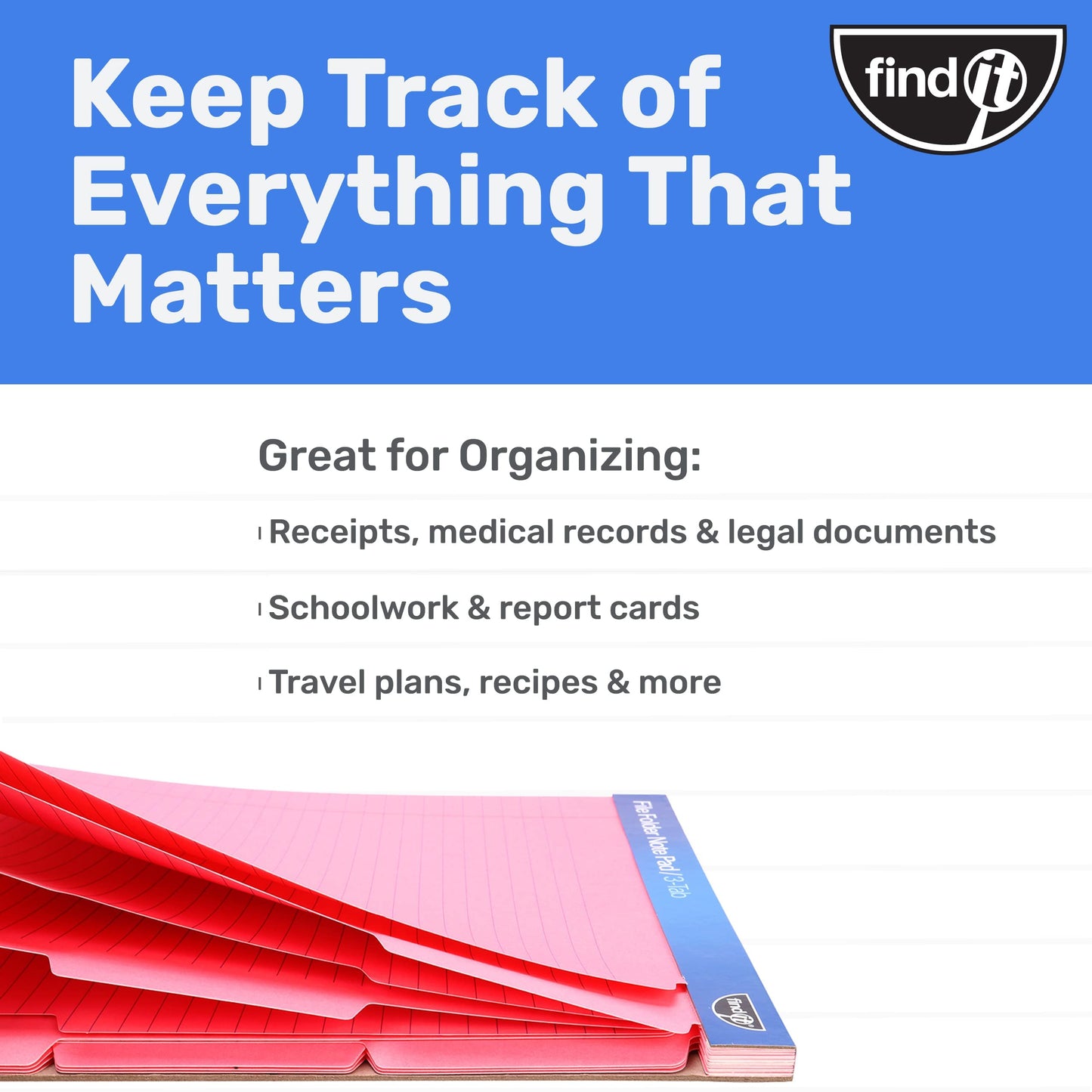 File Folder Notepad - Pack of 12