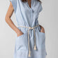 Lilla P - Striped Split Neck Dress