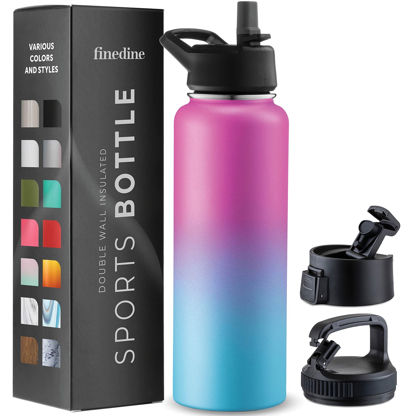 Insulated Sports Water Bottle with Straw