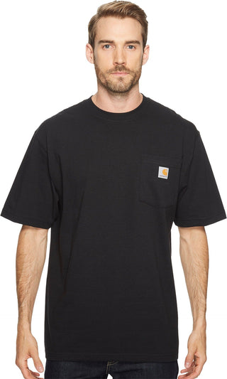 Carhartt Men's Loose Fit Heavyweight Black T-Shirt - X Large
