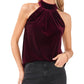 1.STATE Velvet Halter Top Red Size XXL