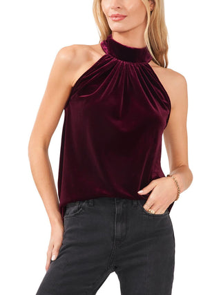 1.STATE Velvet Halter Top Red Size XXL