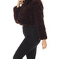 Belle Fare - Devon Short Faux Rex Fur Bomber Jacket Coat