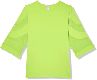 Multiples - Color Block Knit and Mesh Top