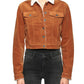 Hidden Jeans Women's Sherpa Lined Corduroy Jacket Brown Size Small