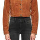 Hidden Jeans Women's Sherpa Lined Corduroy Jacket Brown Size Small