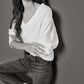Nation Ltd - Wyatt Oversized V-neck Long Sleeve Top