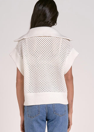 Elan - Cassie Short Sleeveless Sweater
