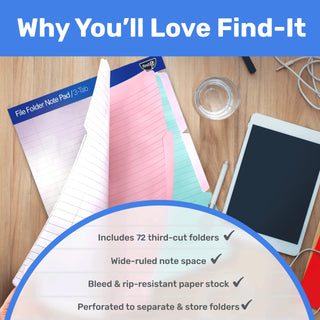 File Folder Notepad - Pack of 12