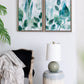Sylvan Serenity™ — Set of 2 Blue & Green Leaf Acrylic Prints