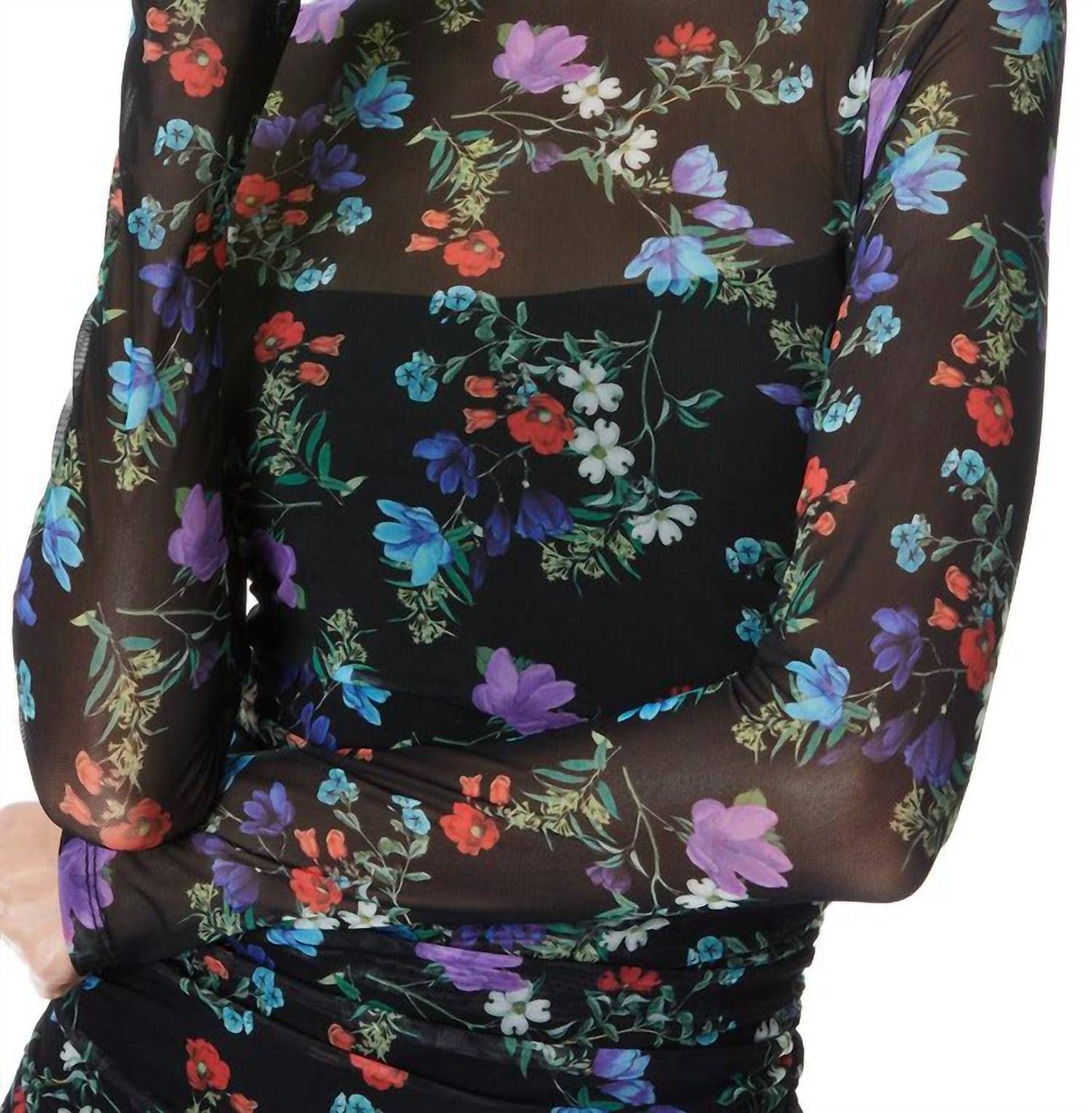 Alice + Olivia - Delora Turtleneck Long Sleeve Midi Dress