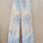 Milio Milano - Tropical Palm Tree Wide Leg Linen Pants