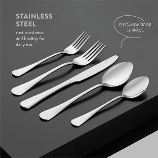 20-Piece Stainless Steel Silverware Set - Attractive Mirror Finished Flatware Set