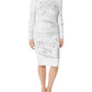 Dress the Population Women's Bodycon, White Multi, L