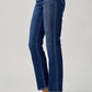 Risen - Mid Rise Ankle Straight Slim Jeans