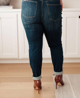 Judy Blue - High Rise Pull On Double Cuff Slim Jeans