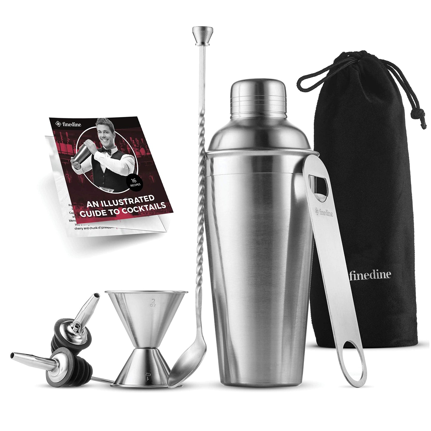 7-Piece Stainless Steel Cocktail Shaker Set