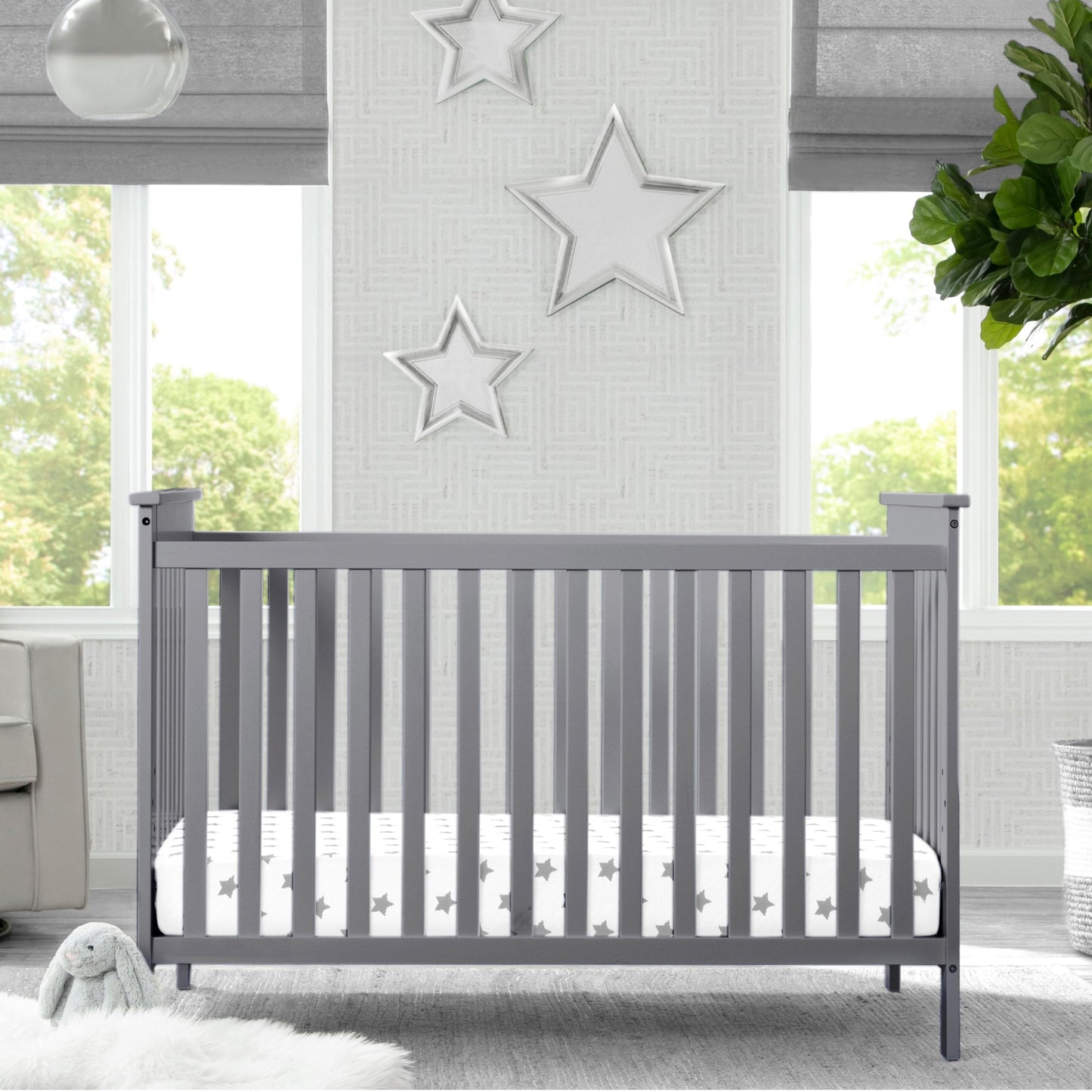 Delta Children Adley 3in1 Crib  Gray