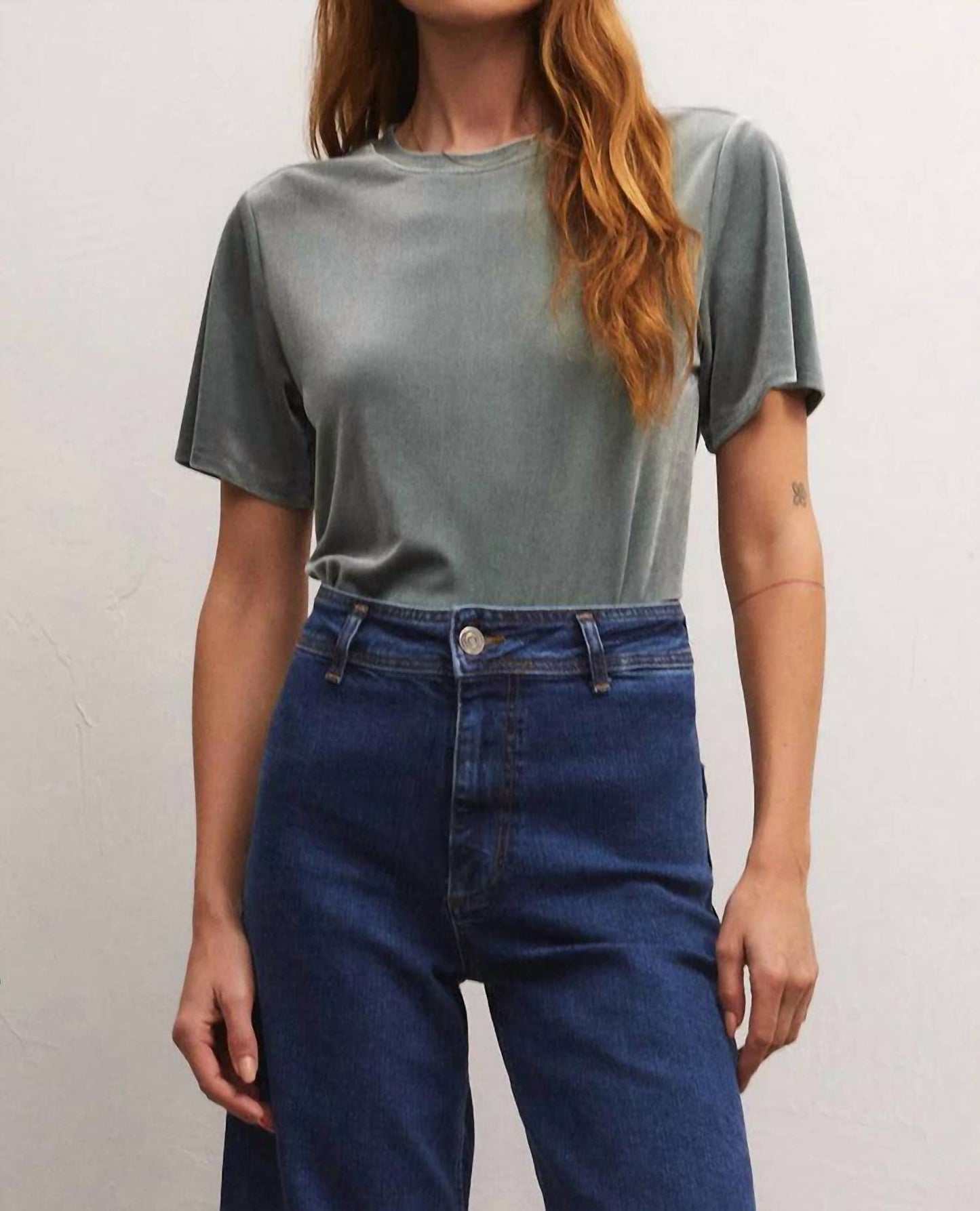 Z Supply - Simone Velvet Short Sleeve Top