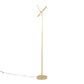 Icicle 65' Modern Swivel Floor Lamp in Gold Metal