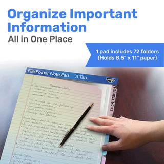 File Folder Notepad - Pack of 12
