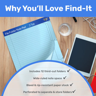 File Folder Notepad - Pack of 12