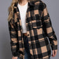 42Pops - Women's Check Printed Fleece Shacket